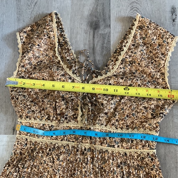 JT Dress by Jody of California Chic Pleated Dress shades of tan/brown Vintage - Picture 6 of 10